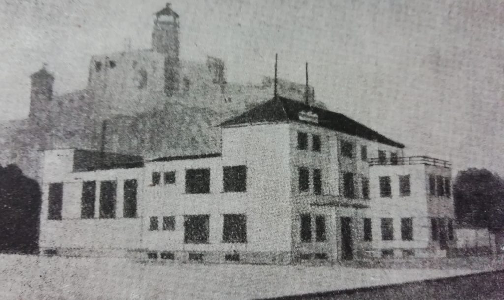 Vizualizácia budúcej budovy Hviezdy z letáku z roku 1938.